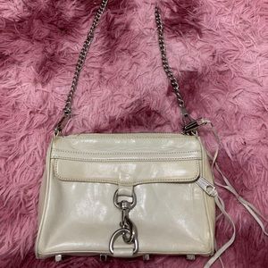 Rebecca Minkoff MiniMAC Leather Crossbdy White Bag